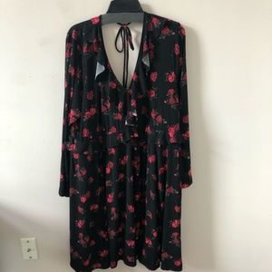 Torrid Black Floral Jersey Skater Dress- Size 3